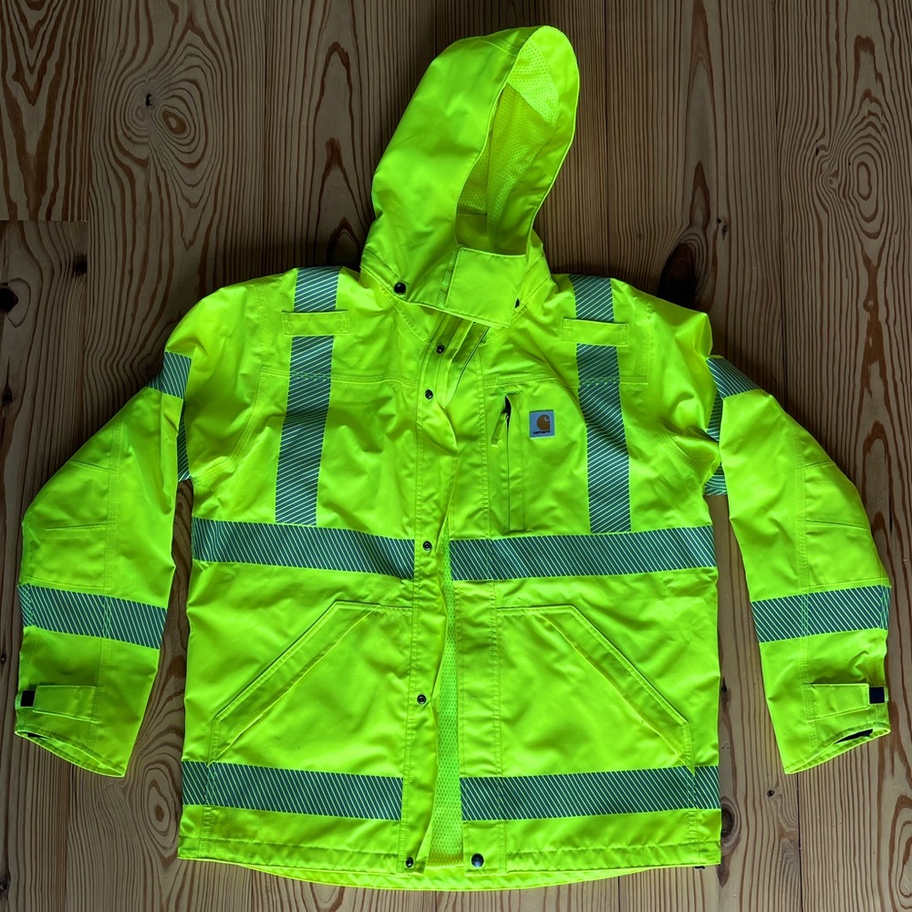 NWOT Men’s Class 3 Type R Carhartt Rain Jacket Hi-Visibility